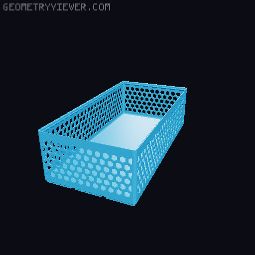 Gridfinity Hex Bins all sizes 3D model thumbnail