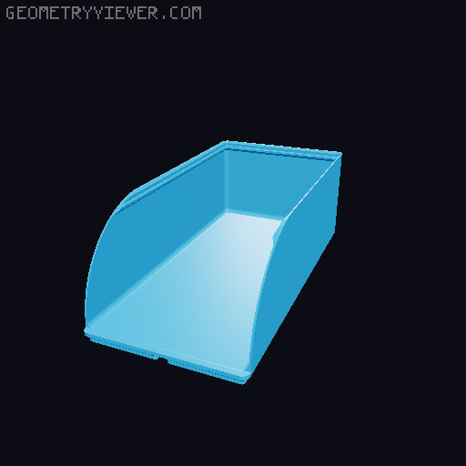 Gridfinity rouded bins collection all sizes 3D model thumbnail