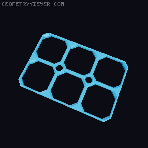 openGrid with Multiboard-compatible screw holes 3D model thumbnail