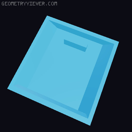 Stackable box 3D model thumbnail