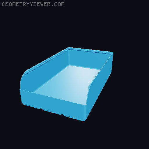 Gridfinity rouded bins collection all sizes 3D model thumbnail