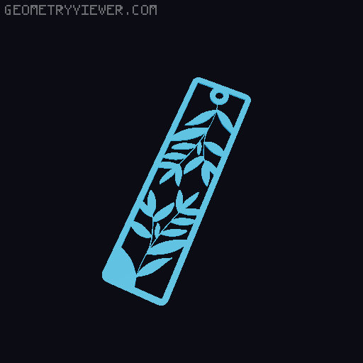 Floral Bookmark Collection 3D model thumbnail
