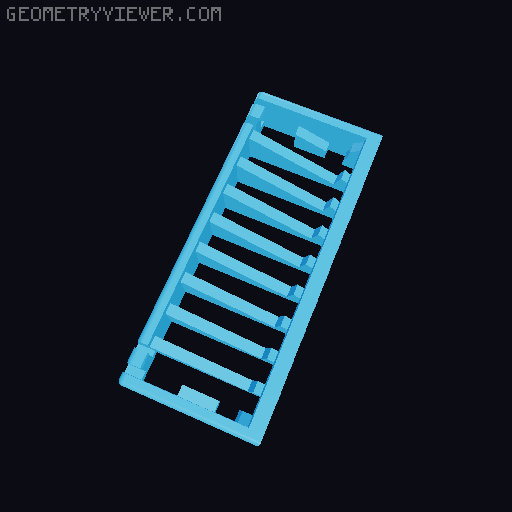 Combs for Philips OneBlade 3D model thumbnail