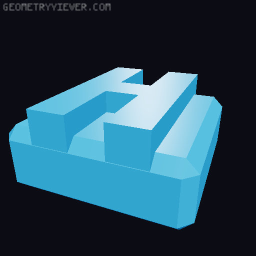 PrintABlok:WritersBloks interlocking letter blocks 3D model thumbnail