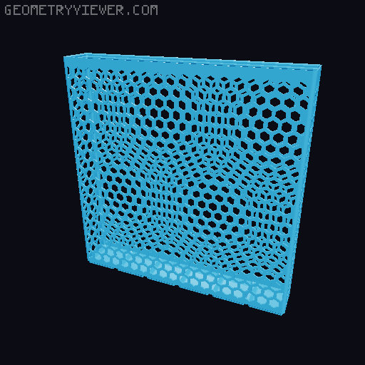 Gridfinity Hex Bins Light all sizes 3D model thumbnail