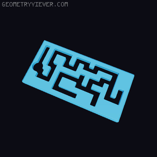 Square Double Maze 3D model thumbnail