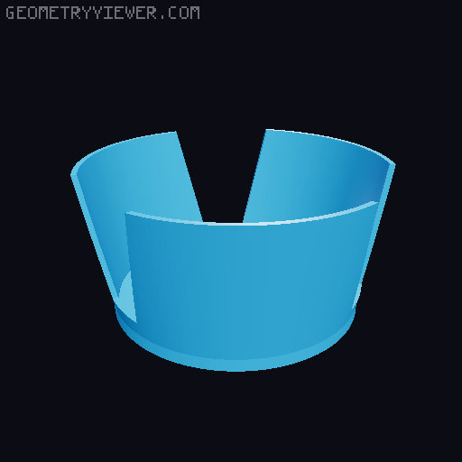 Magnetic Simple Cupholder 3D model thumbnail
