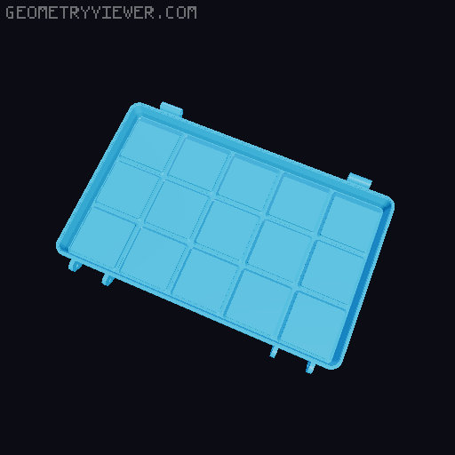 Rugged Gridfinity Box (Parametric) 3D model thumbnail