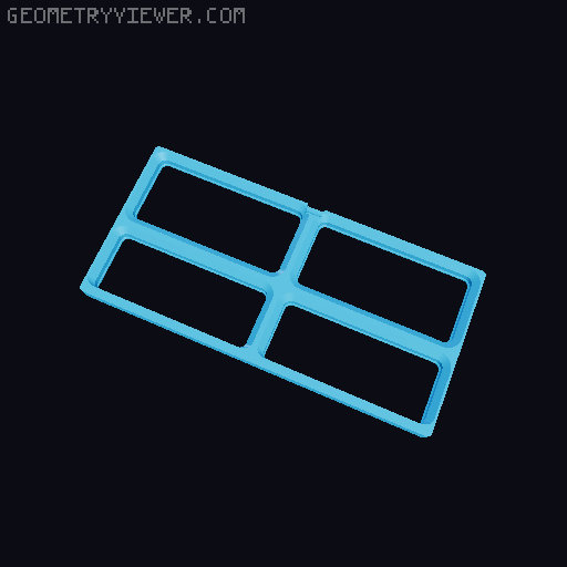 Gridfinity Clip Base - Half Grid Spacers 3D model thumbnail