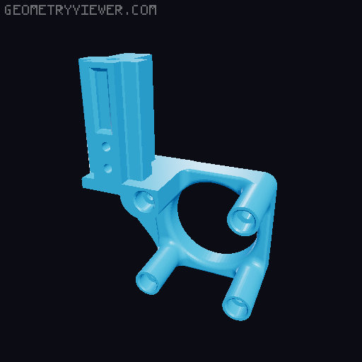 Core XZ motormount with knob tensioner v2 3D model thumbnail