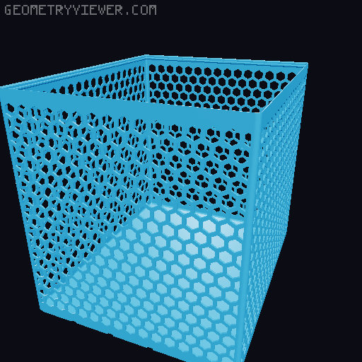 Gridfinity Hex Bins all sizes 3D model thumbnail
