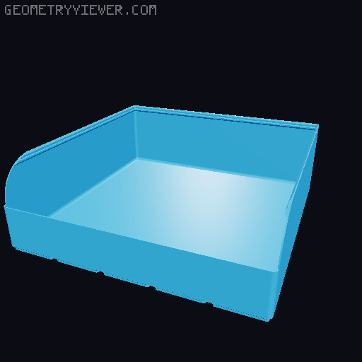 Gridfinity rouded bins collection all sizes 3D model thumbnail