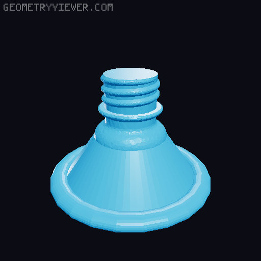 Large Rounded Over Knobs for AMS Drawer Stand 3D model thumbnail