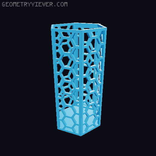 HSW hexagonal baskets v2 with full bottom 3D model thumbnail