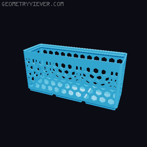 Gridfinity Hex Bins Light all sizes 3D model thumbnail