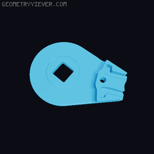 Strong Pulley with modified eyelet (for shackle) 3D model thumbnail