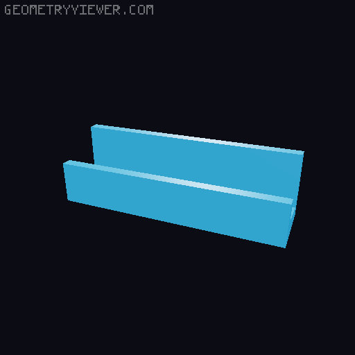 Basic CD/Vinyl Shelf 3D model thumbnail