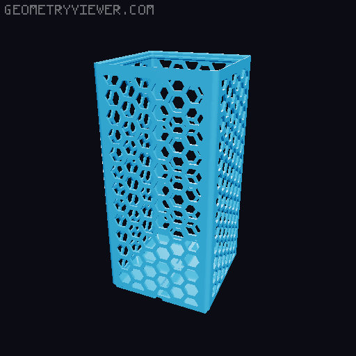 Gridfinity Hex Bins Light (rotated grid) all sizes 3D model thumbnail