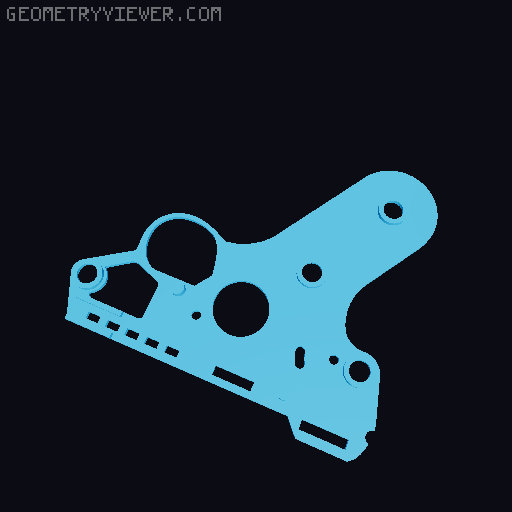 Rubber band pistol 3D model thumbnail