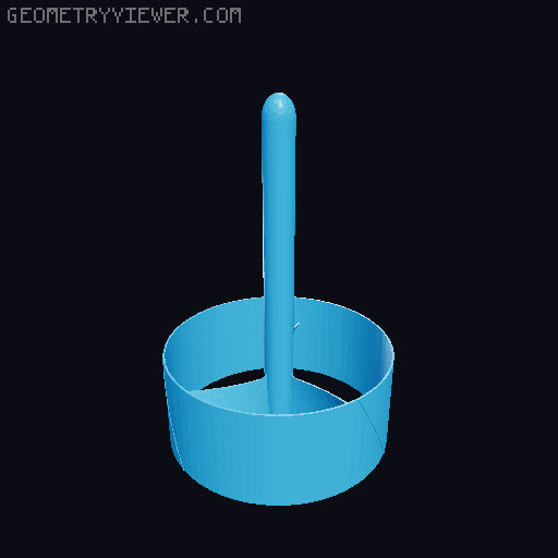 turbo darts and launcher for thicker rubber bands 3D model thumbnail