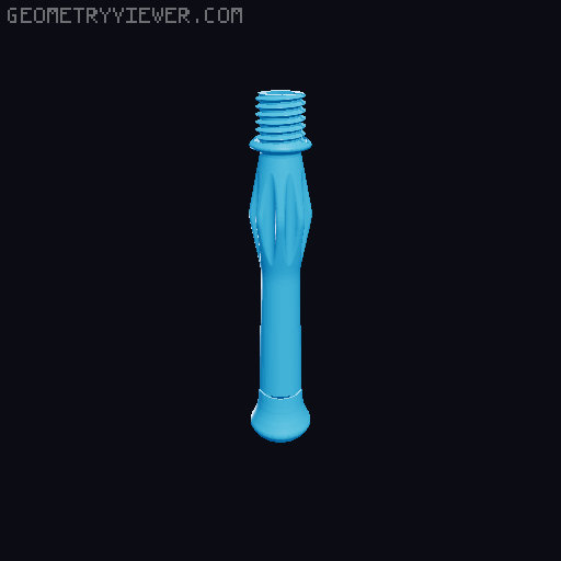 Ergonomic lockable bit screw driver with print-in-place freewheel 3D model thumbnail
