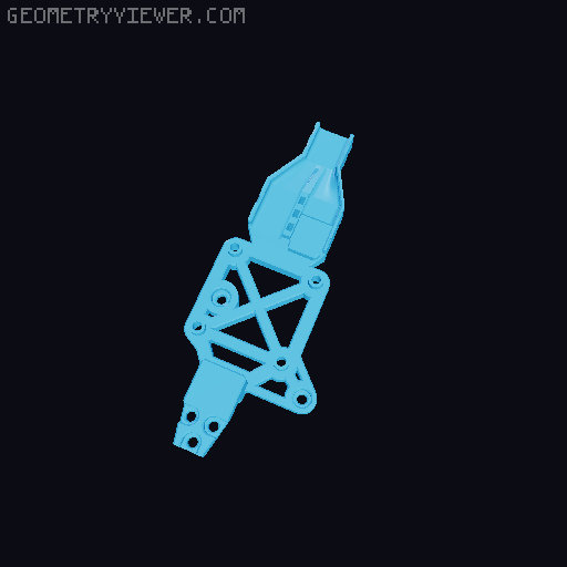 BTT EBB42 Mount - Eva 3.x - Orbiter 2.x  with heat inserts 3D model thumbnail