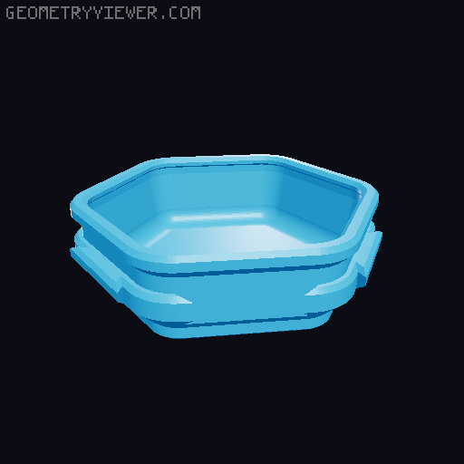 Interlocking Sorting Cups (Hex Shape) - Version 2 3D model thumbnail