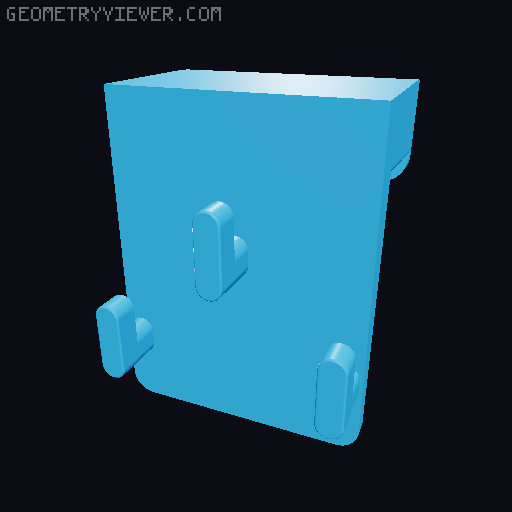 Retro Handheld SKADIS display mounts 3D model thumbnail