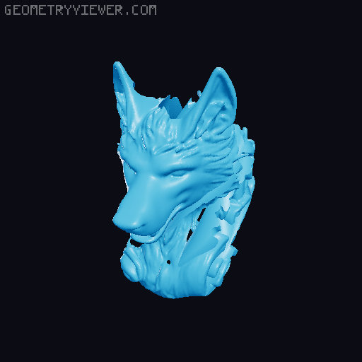 Wolf - Passthrough efekt 3D model thumbnail