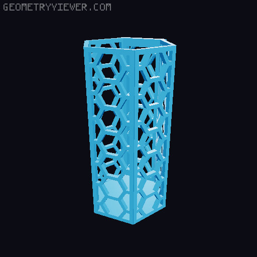 HSW hexagonal baskets v2 with full bottom 3D model thumbnail