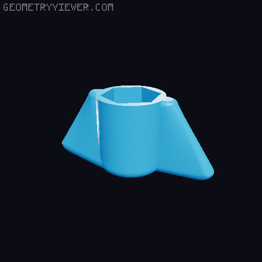 Variable mobile phone holder with clamp V2 3D model thumbnail