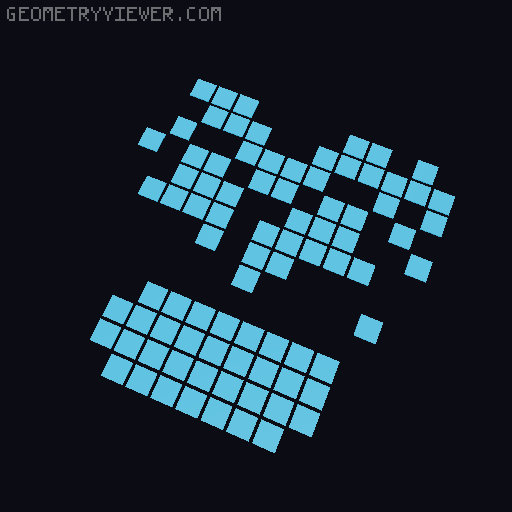 Stormtrooper pixel art fabric 3D model thumbnail
