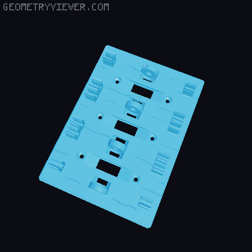 Frankenstein Light Switch Plate 3D model thumbnail