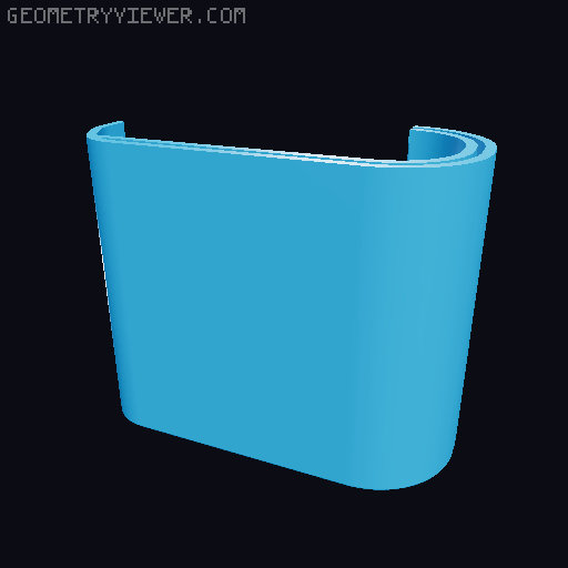 Parametric Box with Sliding Door 3D model thumbnail