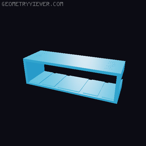 1U Raspberry moduler - tray for Pi5 PoE+NVME hat (for roberts V2) 3D model thumbnail