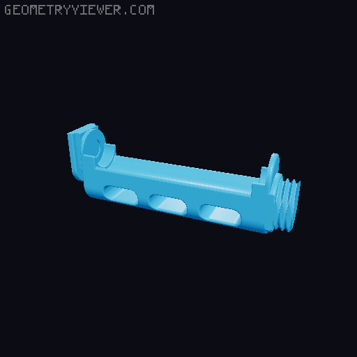 Spool holder with bearing keeper and threaded end 3D model thumbnail