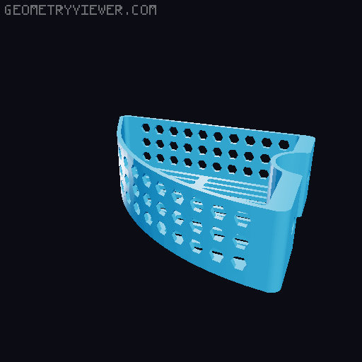 Shower Basket 22, 24, 25 and 28mm  Rod 3D model thumbnail