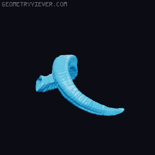 Krampus Horns 3D model thumbnail