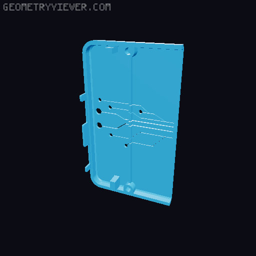 3D Printable Mainboard Case Circuits Style 3D model thumbnail