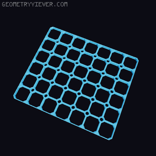 openGrid with Multiboard-compatible screw holes 3D model thumbnail