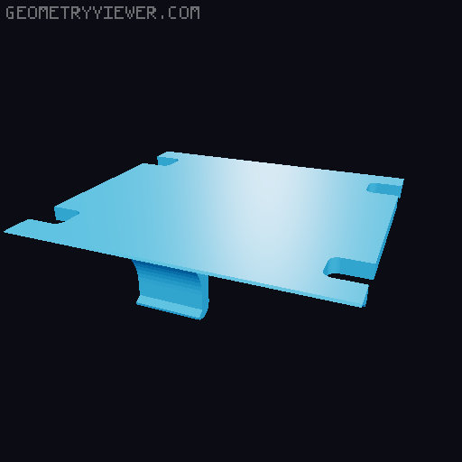 Modular Pedalboard Remix for Various Attachments 3D model thumbnail