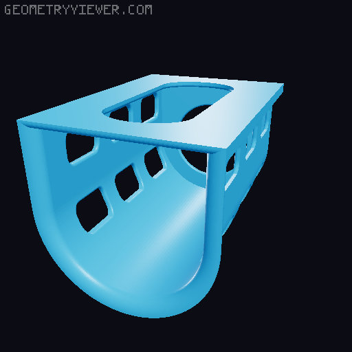 Garbage bag holder top/side. Standard, Hexagon and Voronoi design. 3D model thumbnail