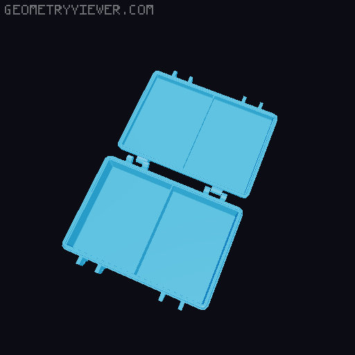 Super Customizable Rugged Box in OpenSCAD 3D model thumbnail