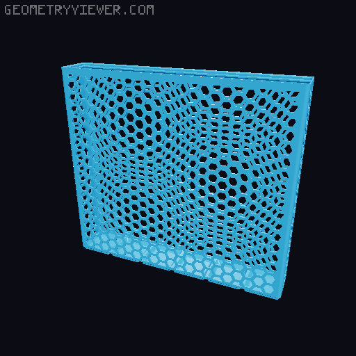 Gridfinity Hex Bins Light (rotated grid) all sizes 3D model thumbnail