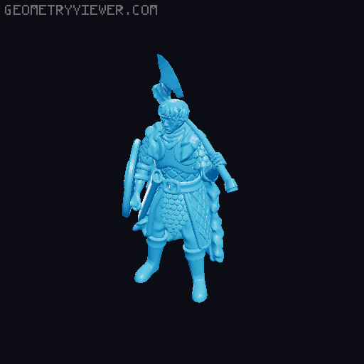 Frosthaven Summons: Reinforcement with axe 3D model thumbnail