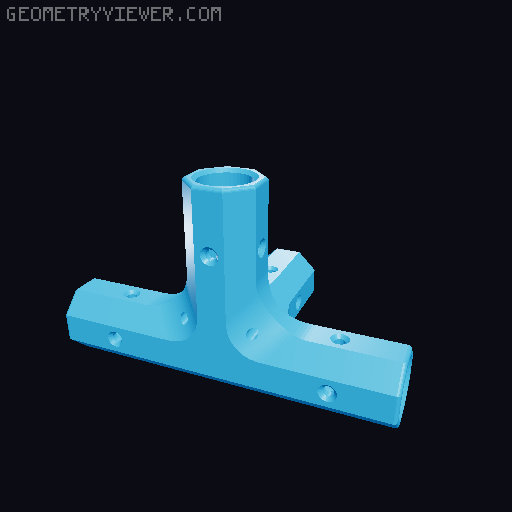 Round Bars Pipes and Rods Connections 3D model thumbnail