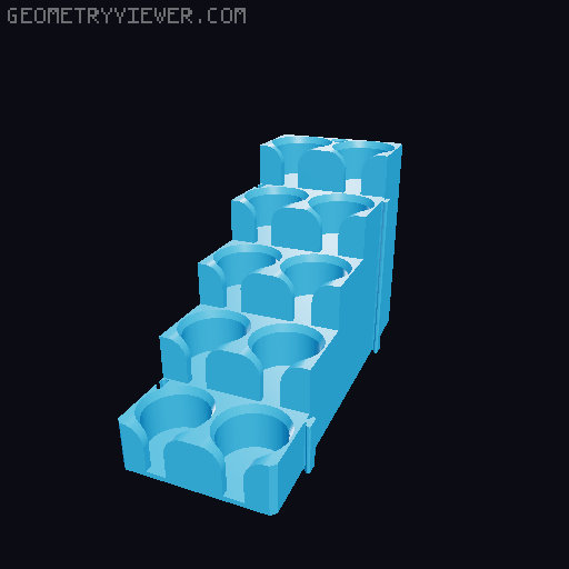 Vallejo / Citadel modular Paint rack 3D model thumbnail