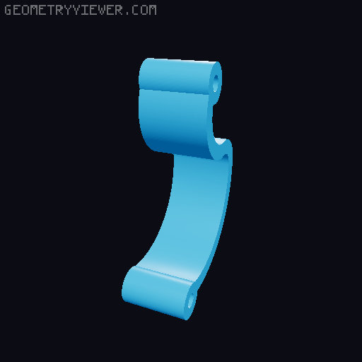 Rubber band gun (6 shots) 3D model thumbnail