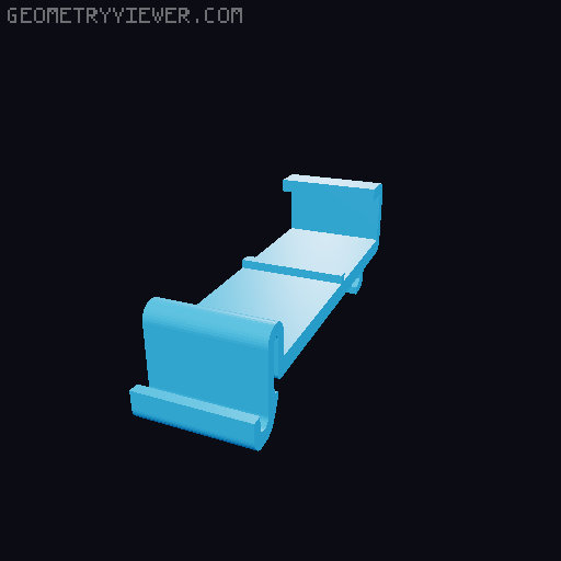 WAGO 221-4xx/6xx DIN Mount 3D model thumbnail