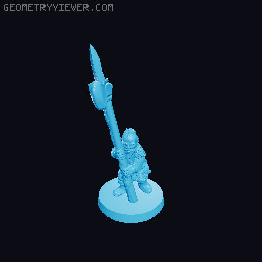 Axemen of Lossarnach 10mm Scale 3D model thumbnail
